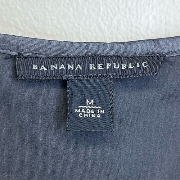 Banana Republic Gray Tie Waist Silk Sleeveless Top Size Medium - Picture 5 of 9